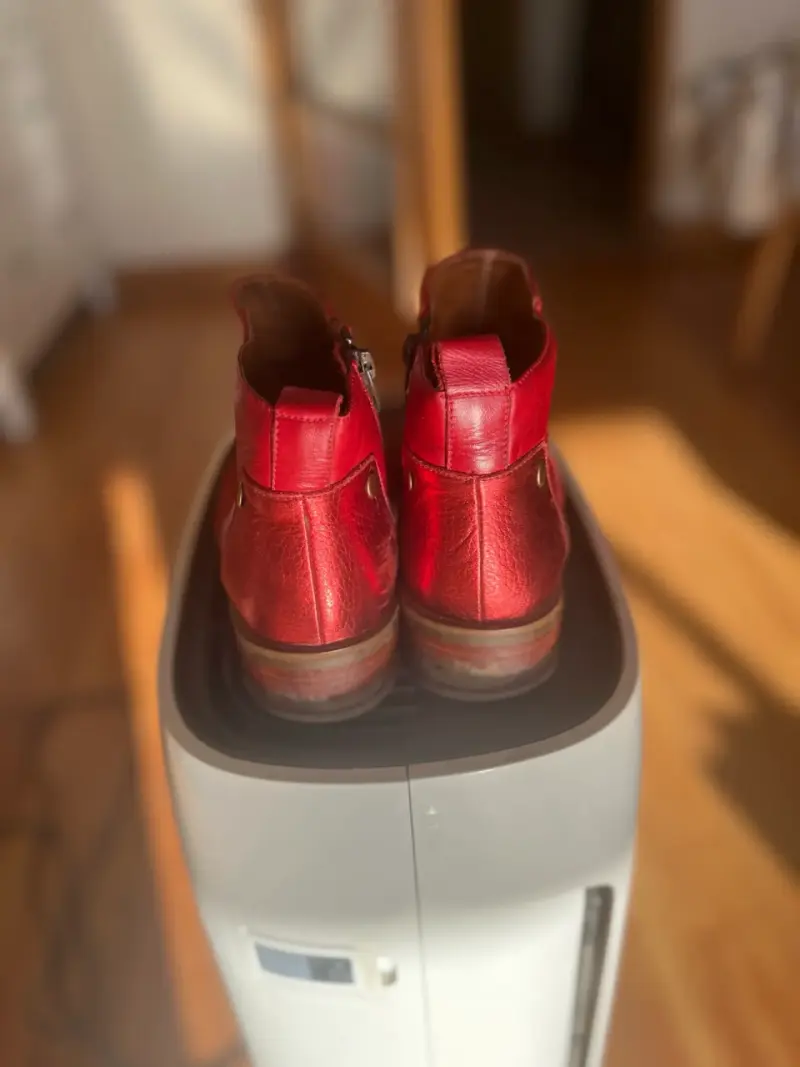 Botines rojos de gamuza - 3