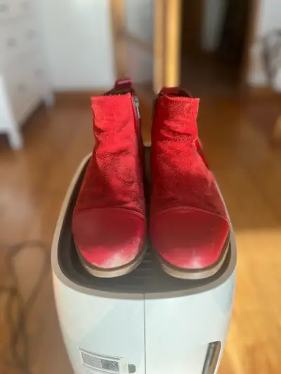 Botines rojos de gamuza - miniatura 5