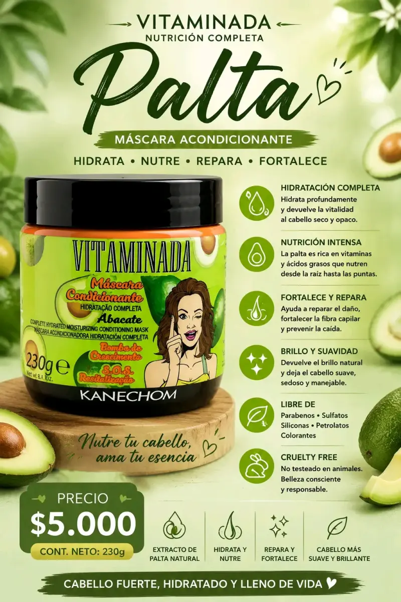 Máscara Acondicionante Palta 230g