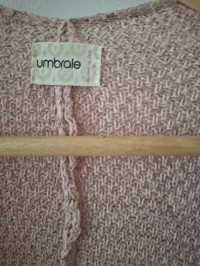 Cardigan Umbrale tejido rosado claro - miniatura 2