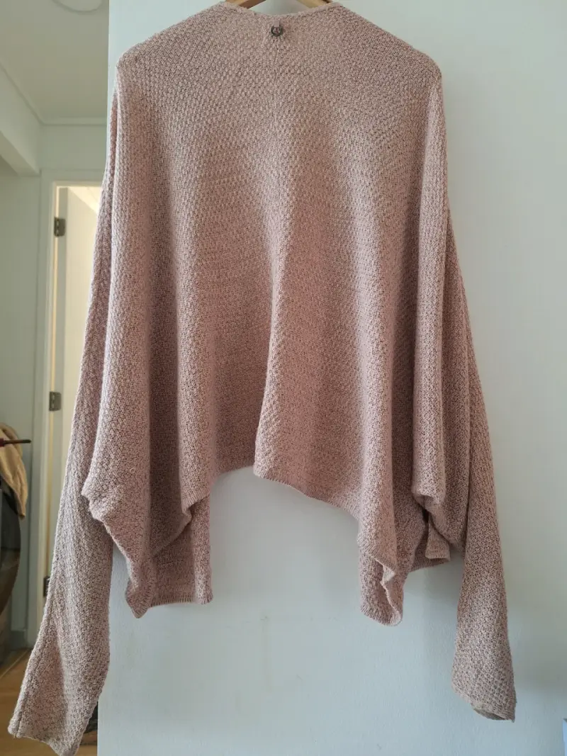 Cardigan Umbrale tejido rosado claro - 4