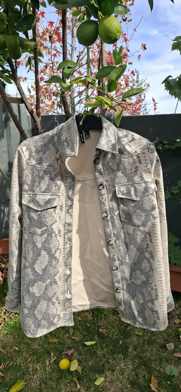 Falda jeans azul rayada - 4