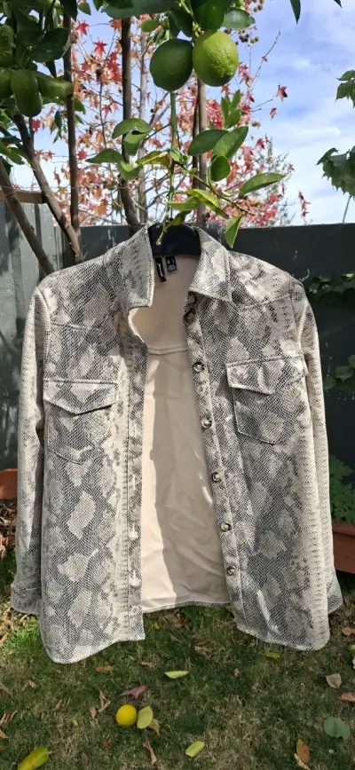 Falda jeans azul rayada - miniatura 4