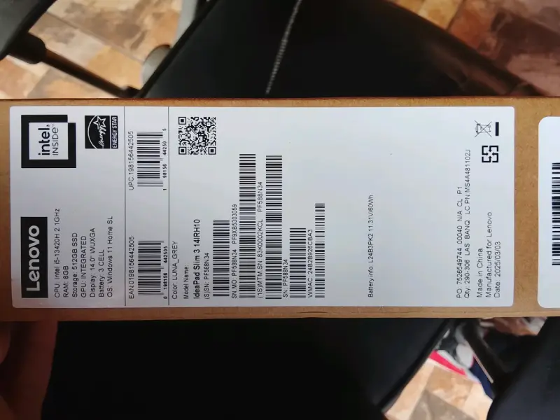 Notebook Lenovo Ideapad Slim 3 - 1