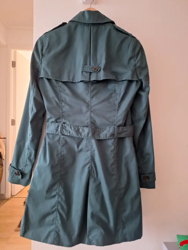 Abrigo trench verde Stradivarius - 4