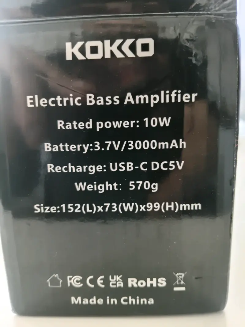 Amplificador Kokko KB-10 blanco para Bajo Potente - 5