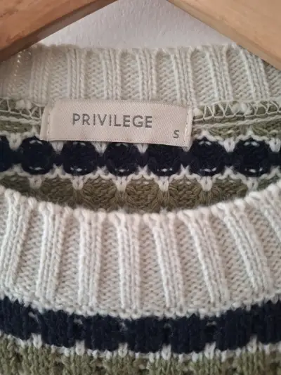 Chaleco tejida a rayas Privilege - miniatura 2