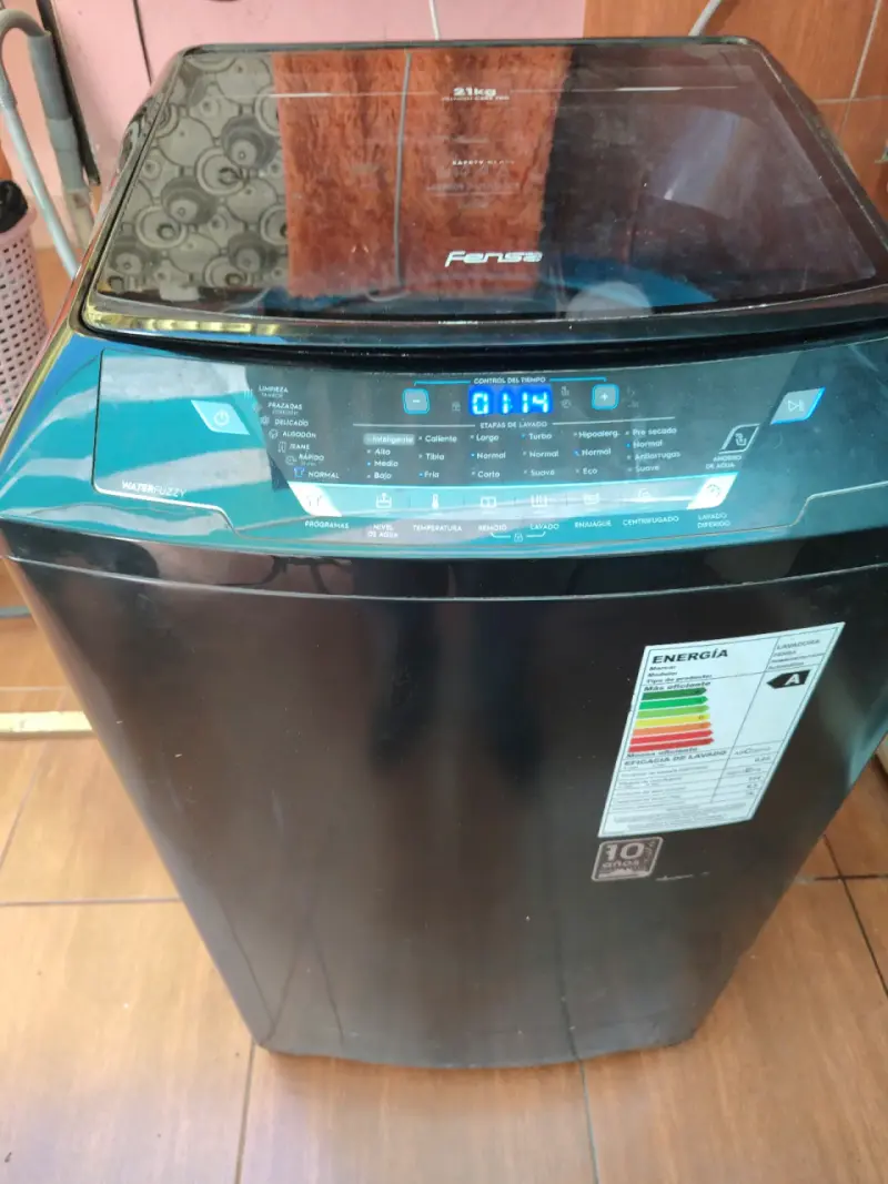 Lavadora Fensa 21kg negra