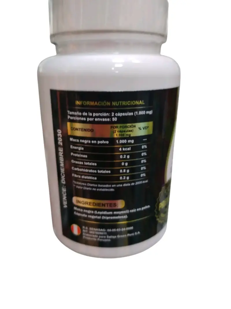 Suplemento de Maca Negra 500mg - 2