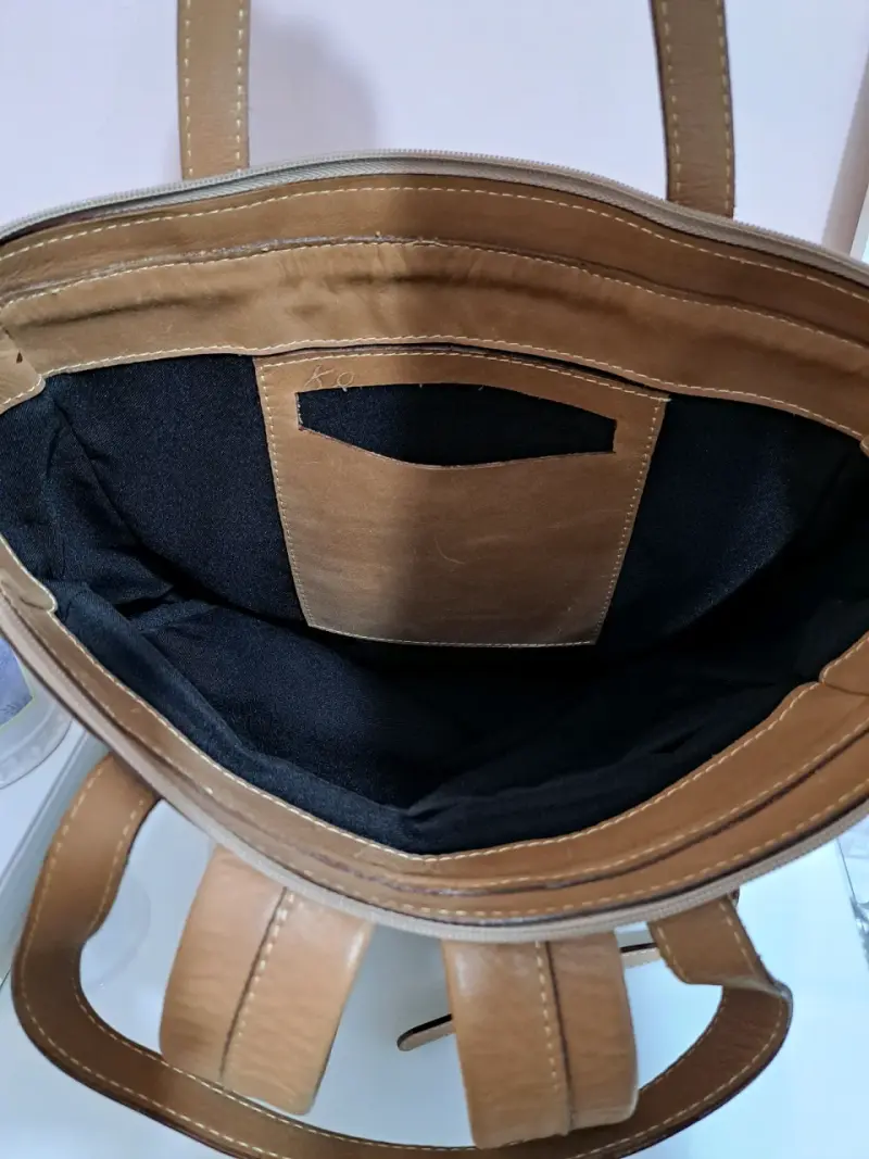 Mochila de cuero marrón - 3