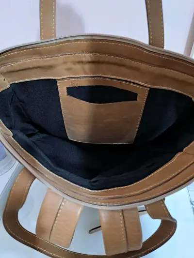 Mochila de cuero marrón - miniatura 3