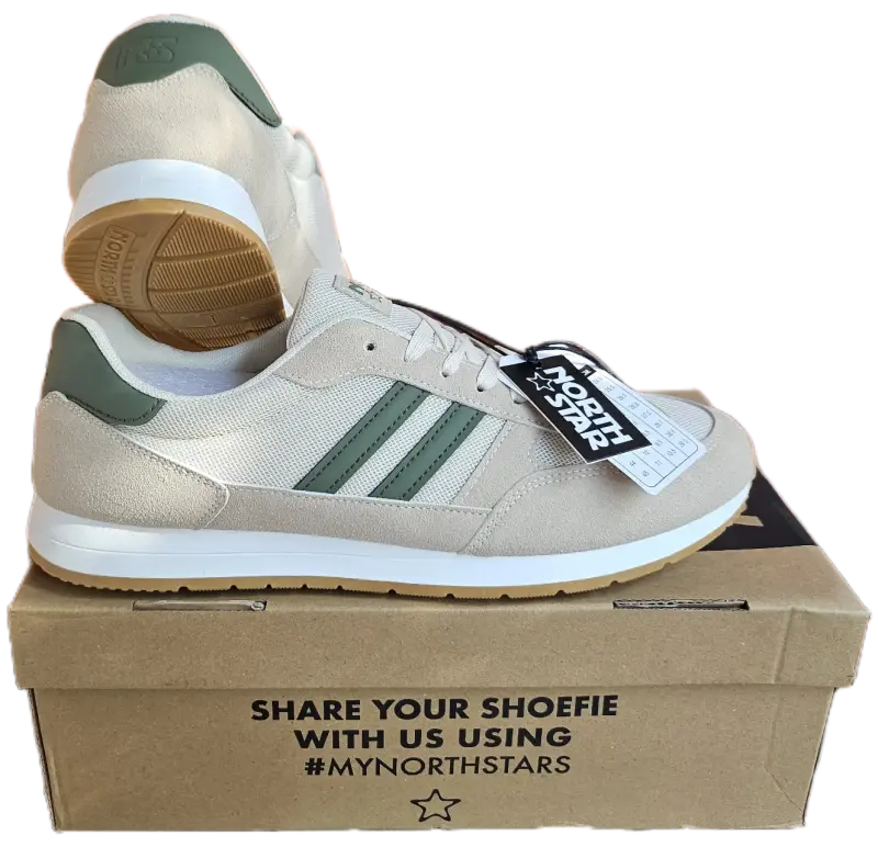 Zapatillas North Star beige y verde - 1