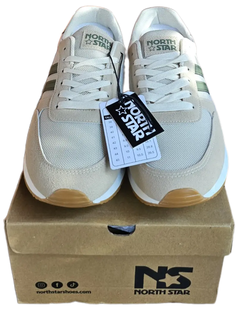 Zapatillas North Star beige y verde - 3