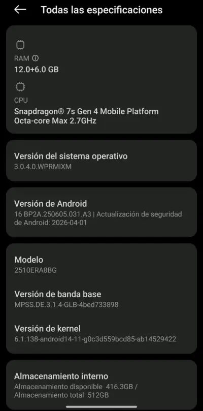 Smartphone Redmi Note 15pro+5G negro - miniatura 3