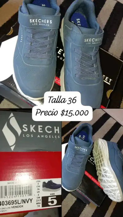 Zapatillas Skechers azul talla 36 - miniatura 1