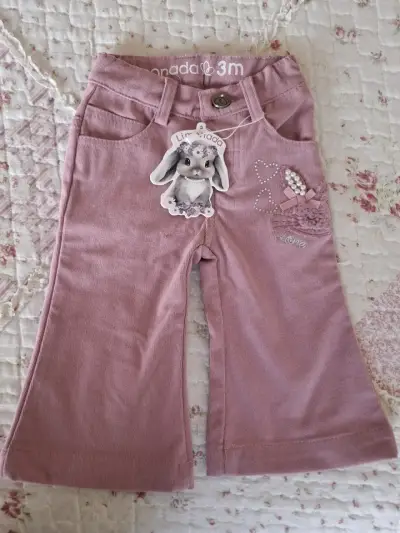 Pantalon limonada bebé rosados 3 meses - miniatura 1