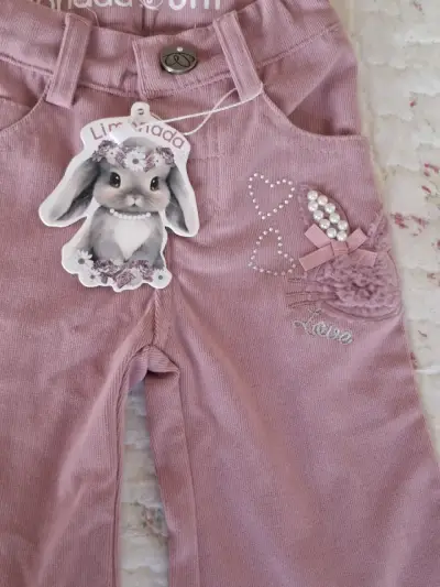 Pantalon limonada bebé rosados 3 meses - miniatura 3