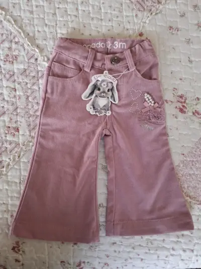Pantalon limonada bebé rosados 3 meses - miniatura 5