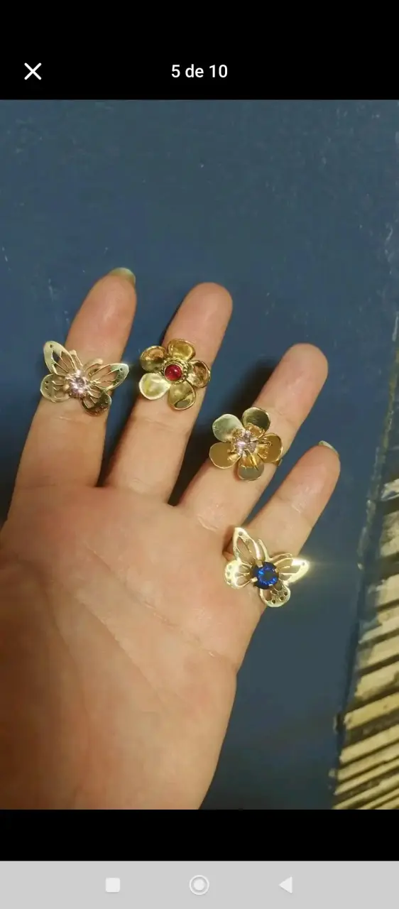 Aros colgantes dorados - 2