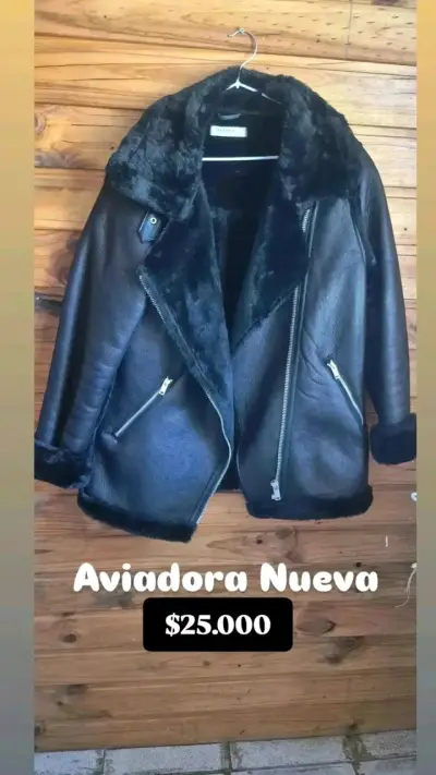 Chaqueta aviadora negra nueva - miniatura 1