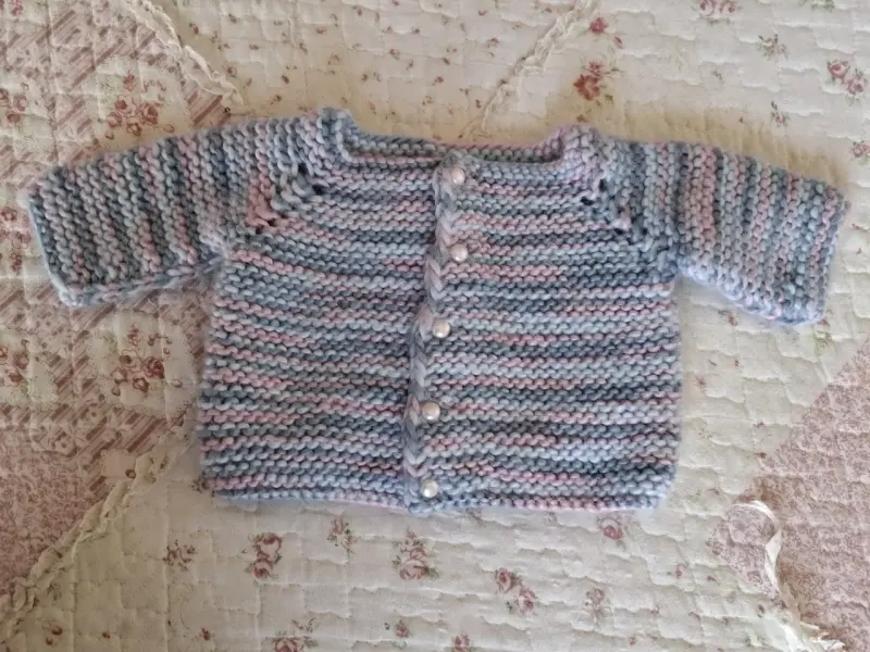 Chaleco infantil de lana a rayas - 2