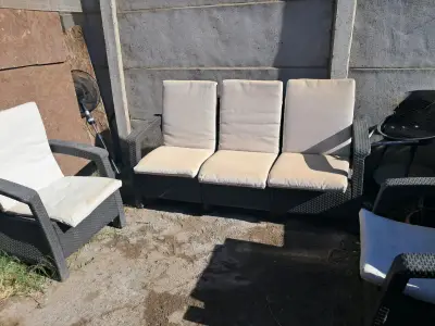 Set de muebles de terraza de Rantán - miniatura 1