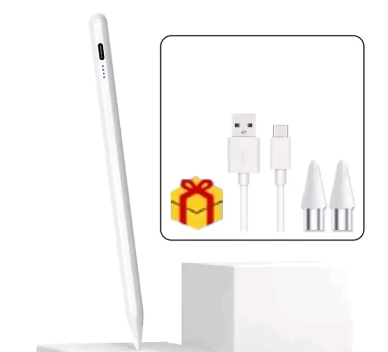 Lápiz táctil blanco con accesorios - 2