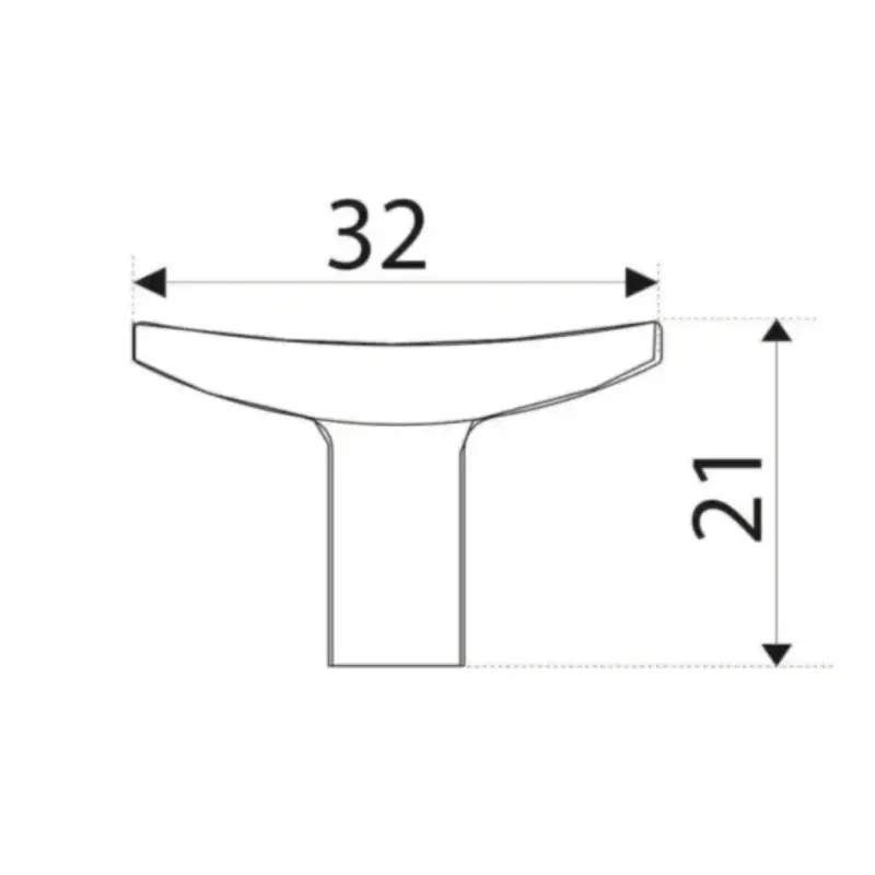 Tirador Perilla P/ Mueble Cuadrado Níquel 32mm - 3