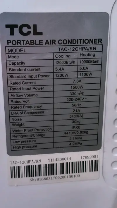 Aire acondicionado portátil TCL - miniatura 2