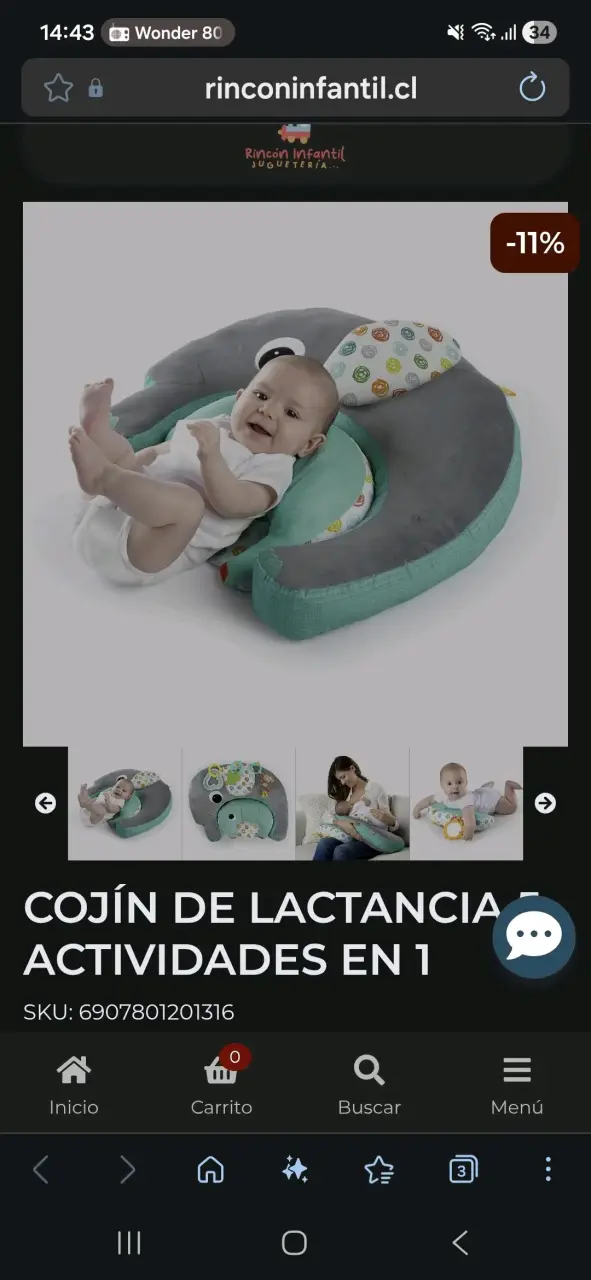 Cojín de lactancia y actividades