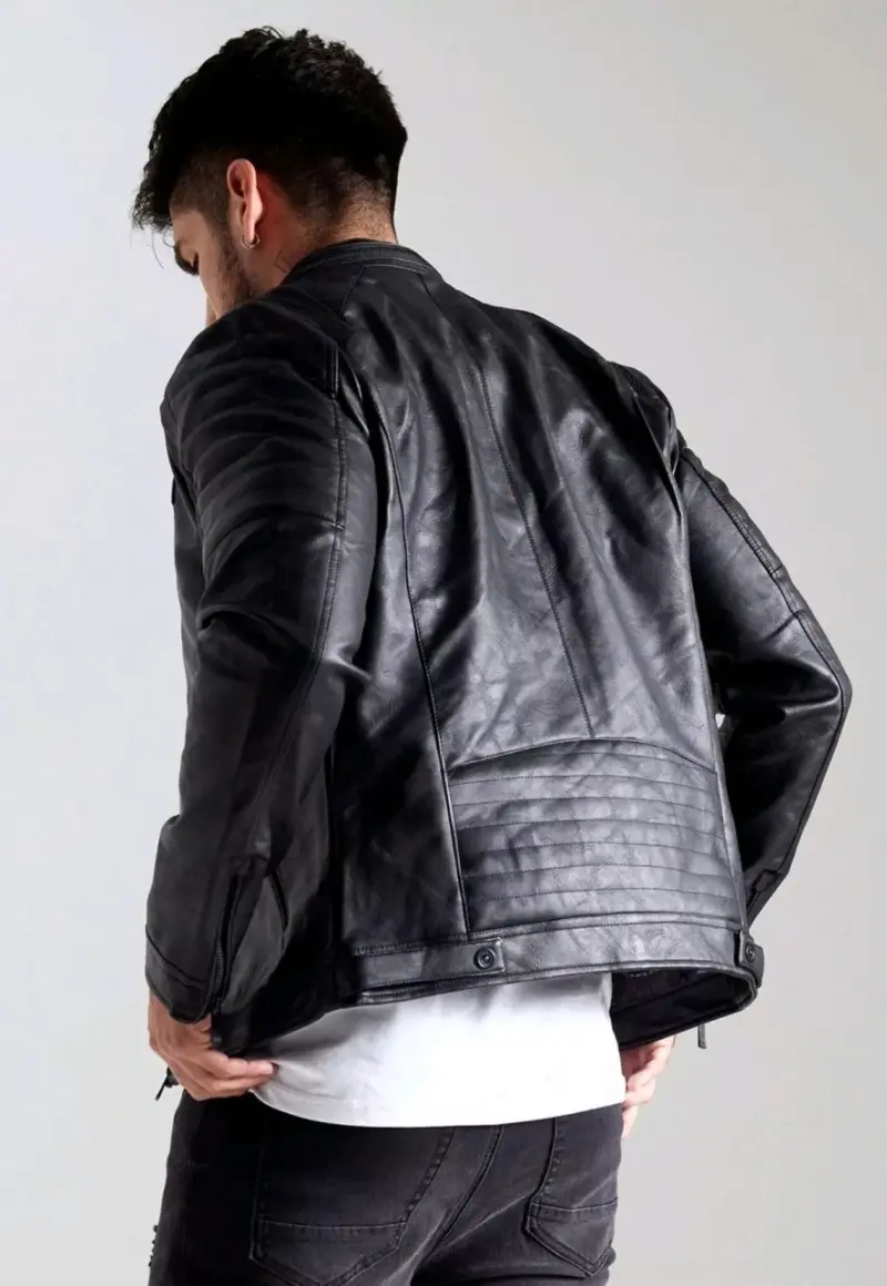 Chaqueta de cuero JJO negra - 2