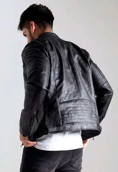 Chaqueta de cuero JJO negra - miniatura 2
