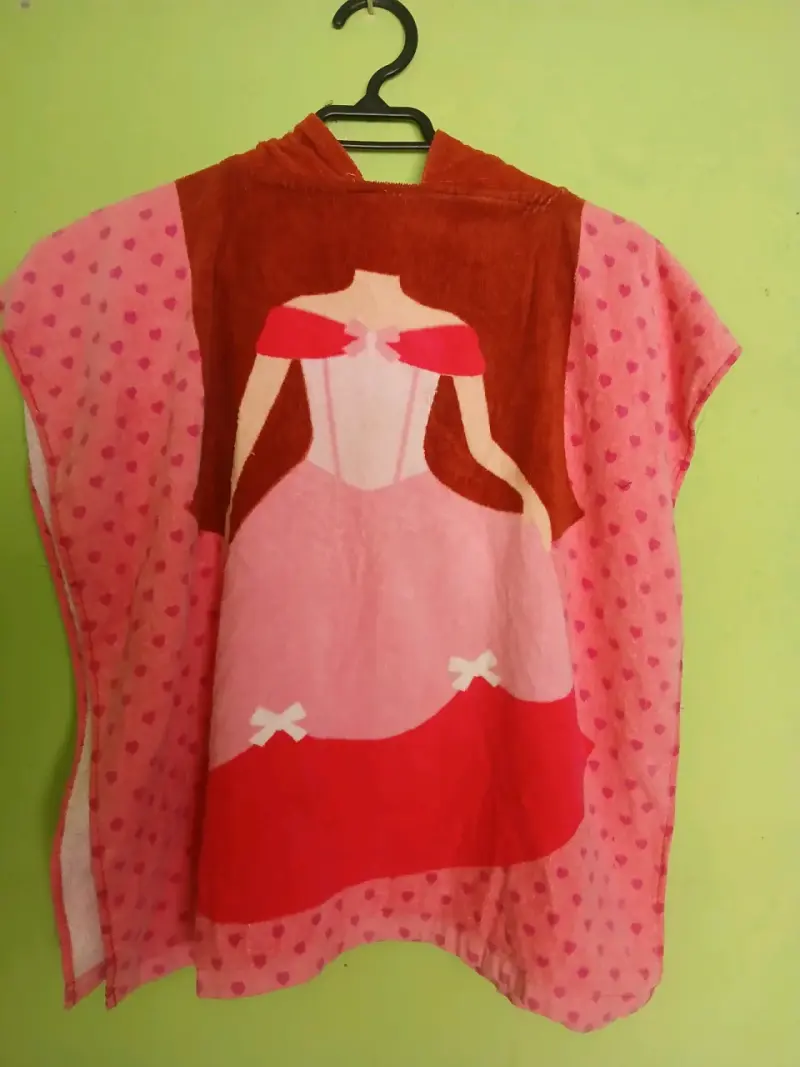 Toalla con capucha, infantil princesa - 1