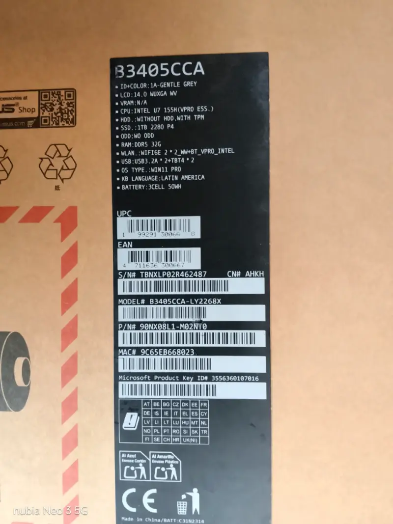 Laptop ASUS ExpertBook - 3
