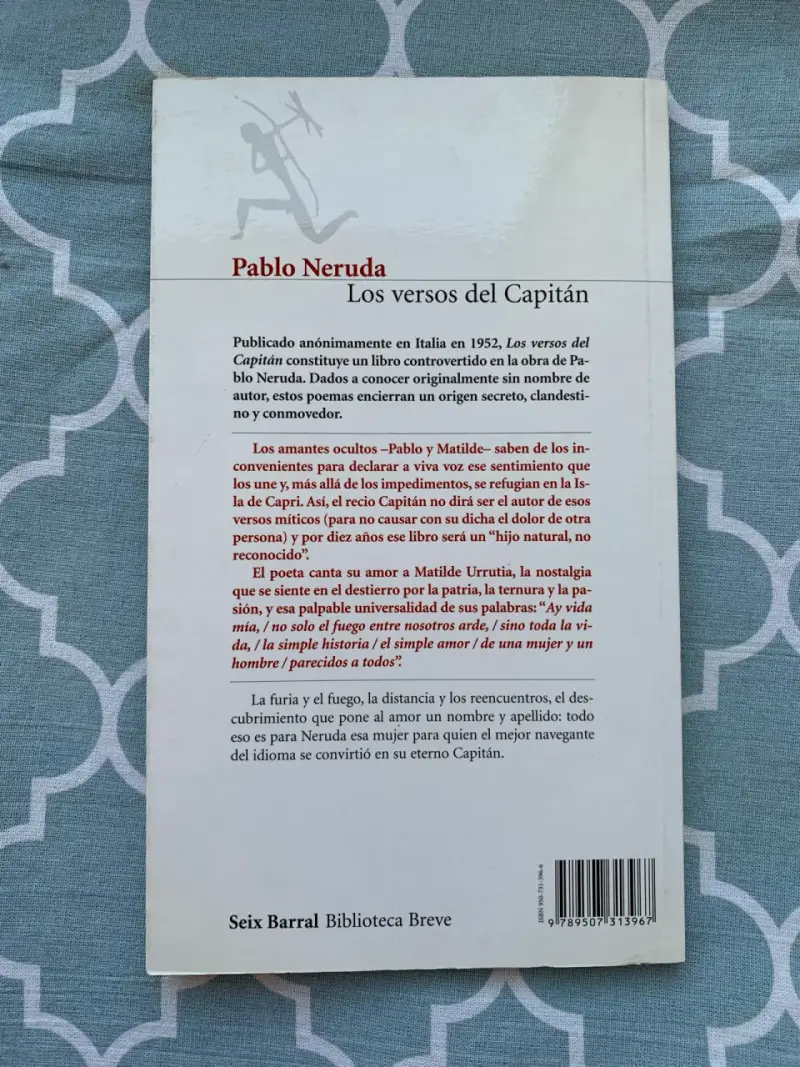 Libro 'Los versos del Capitán' de Neruda - 2