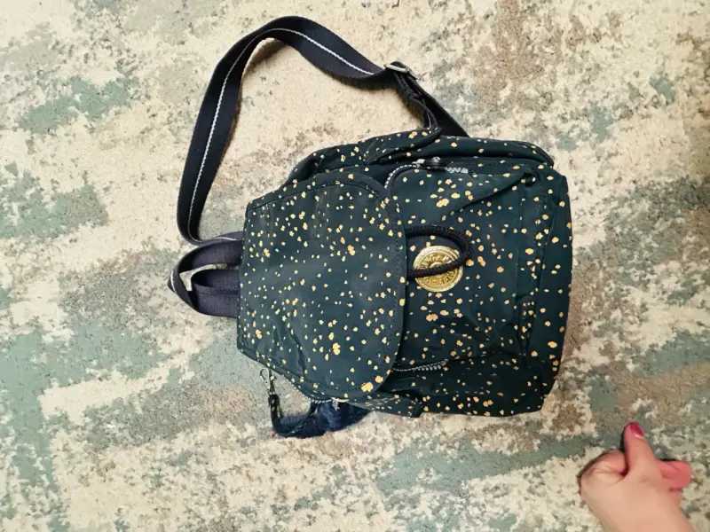 Mochila azul con dorado réplica  Kipling - 6