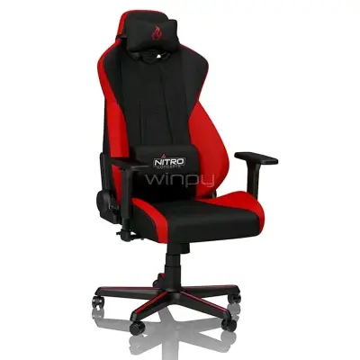 Silla Gamer Nitro Concepts roja y negra - miniatura 1