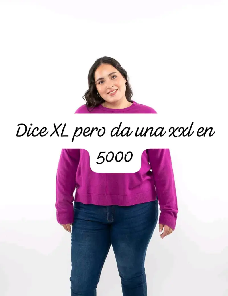 Suéter fucsia talla XL