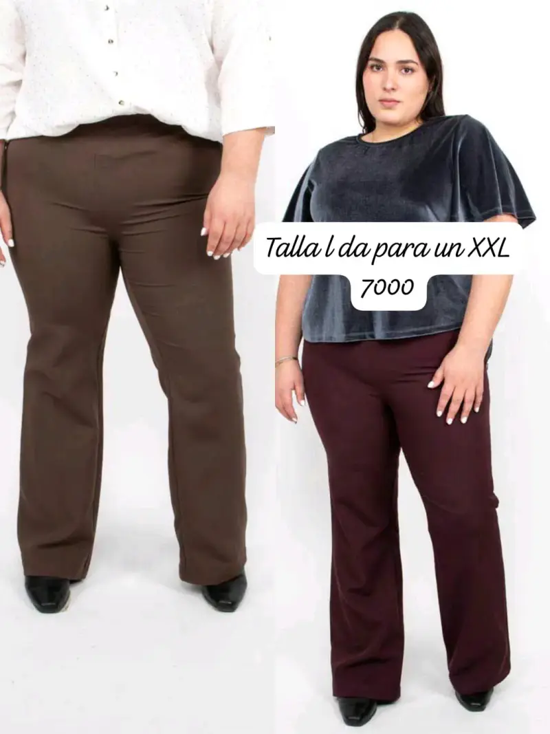 Pantalones campana talla grande