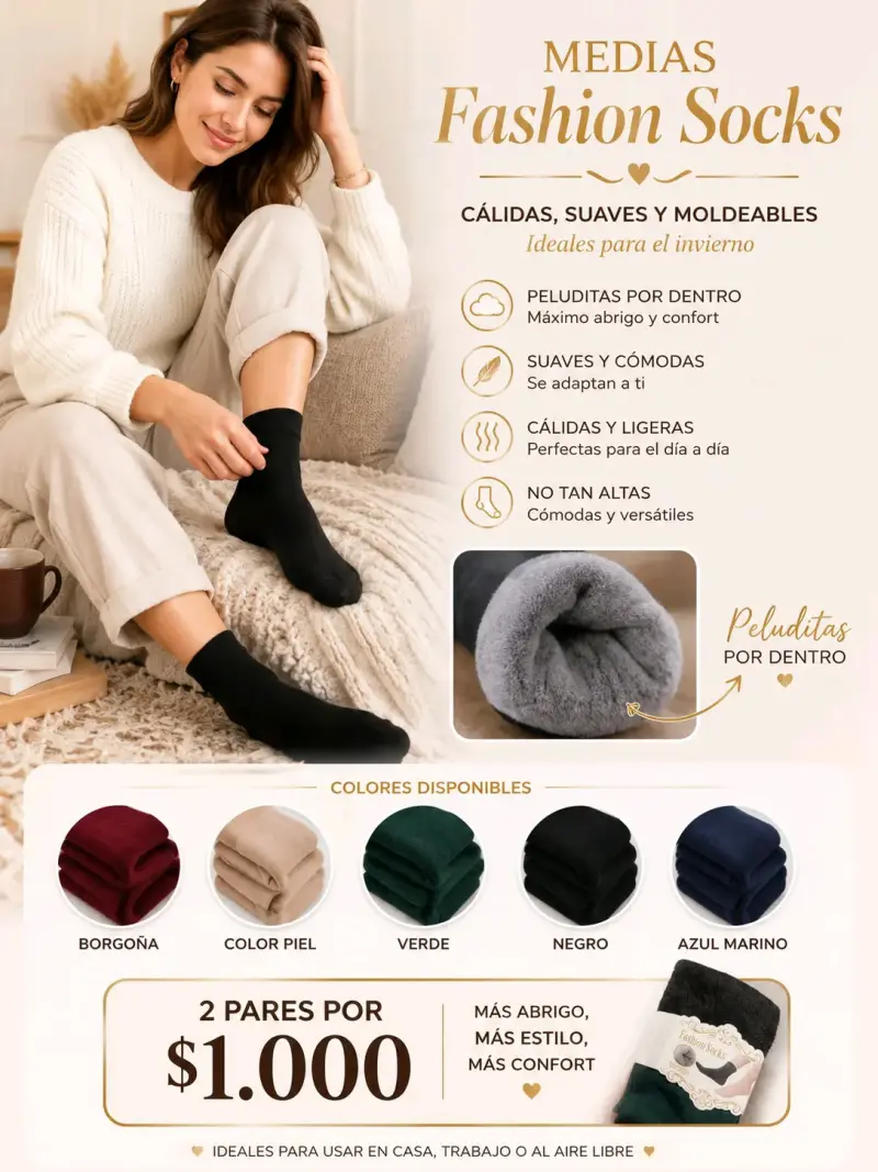 Medias cálidas y suaves