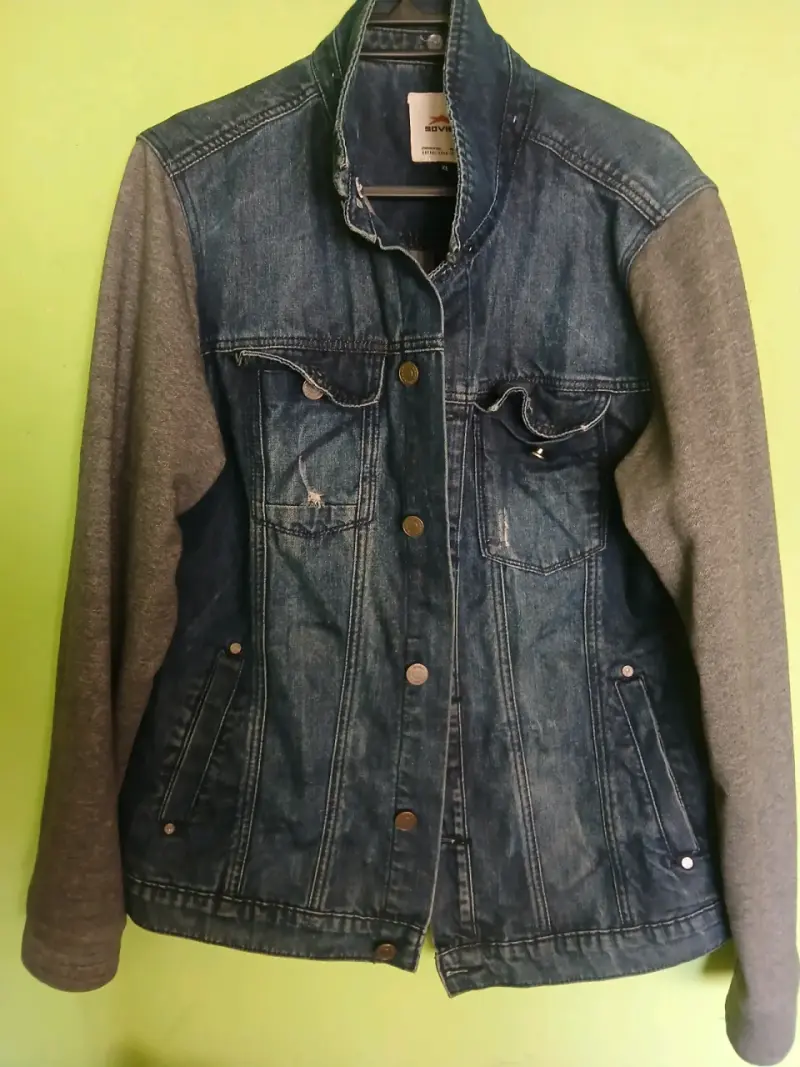 Chaqueta de mezclilla con mangas talla L - 1