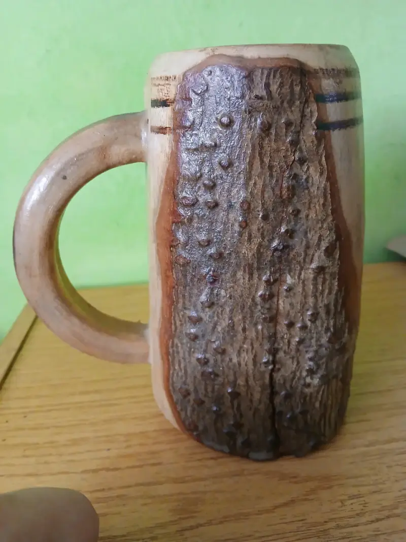 Taza rústica de madera - 2