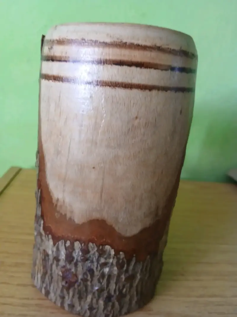 Taza rústica de madera - 3