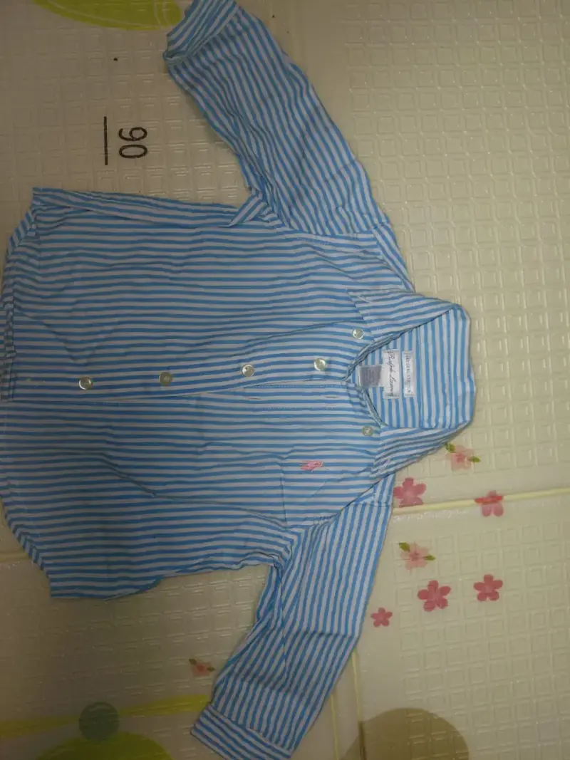 Camisa rayada celeste infantil