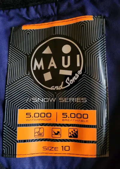 Pantalon de esquí impermeable azul - miniatura 4