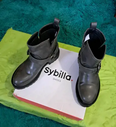 Botines de cuero negros - miniatura 2