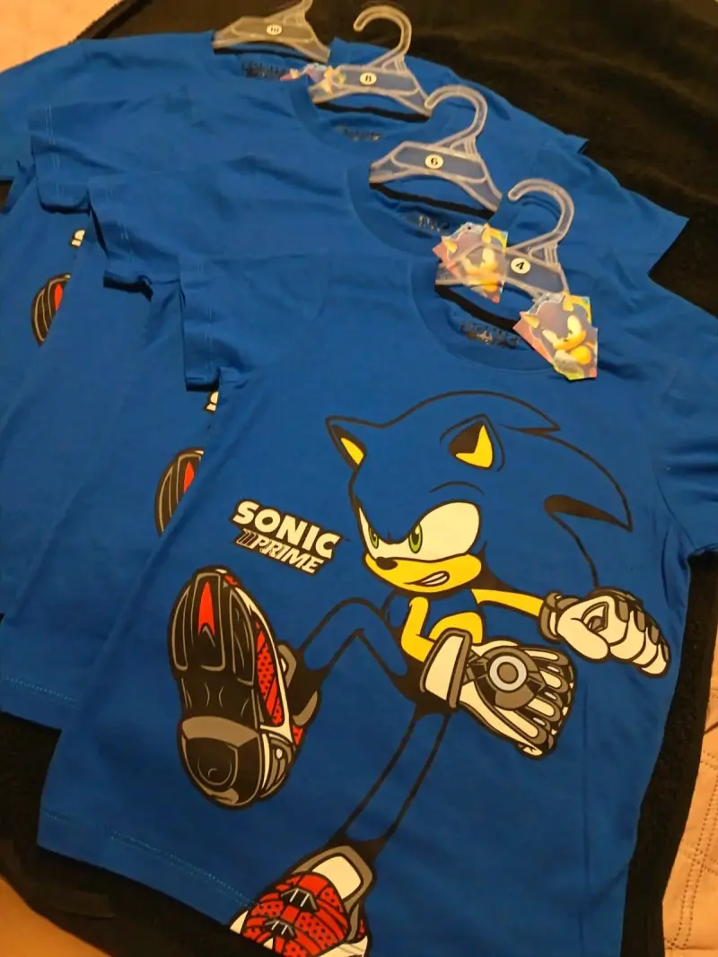 Polera niño Sonic azul nuevas - 2