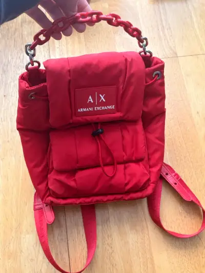 Mochila Armani Exchange roja - miniatura 3
