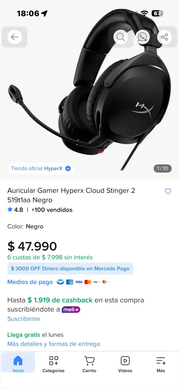 Audífonos HyperX Cloud Stinger 2 - 6
