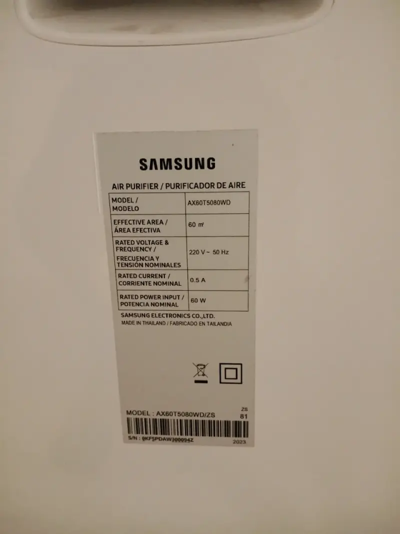 Purificador de aire Samsung 60m² - 1